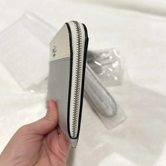 Kate Spade Lucy Medium L-Zip Wristlet, Platinum - Picture 6 of 10